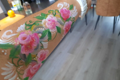 Bloemen op arm